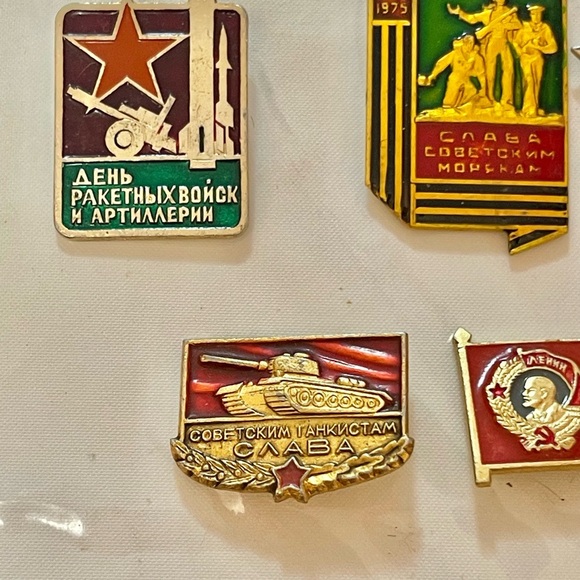 VTG Lot Of 9 Soviet Jubilee Medals Badges Awards USSR Armed Forces Lenin USSR - Picture 4 of 6